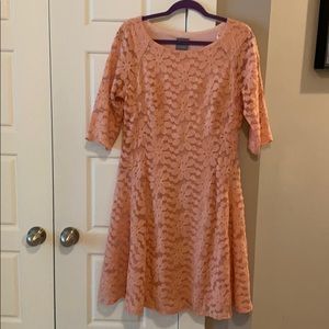 Peach long sleeve dress